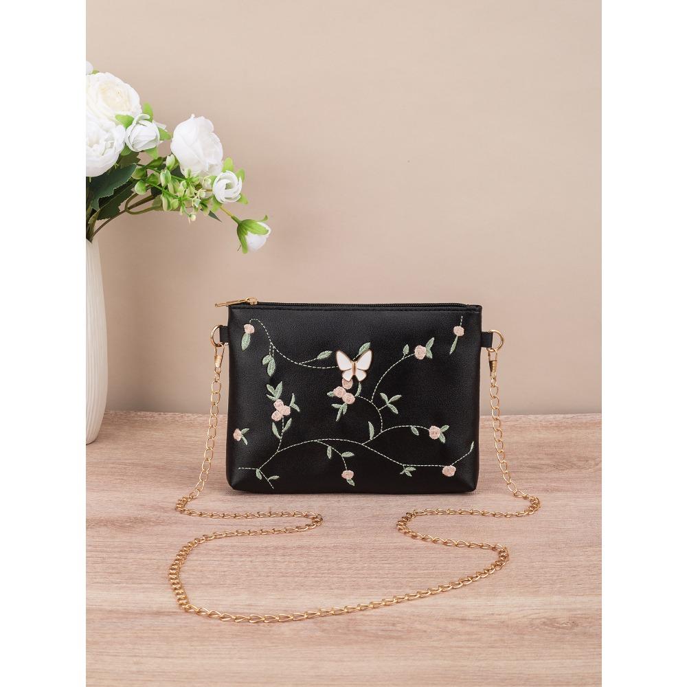 Bestickte Unterarmtasche Damen Schultertasche Stilvolle einfache Unterarmtasche
