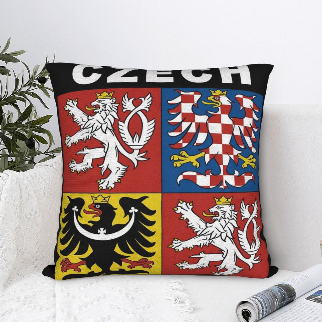 Decorative Pillow Covers Czech Republic Coat Of Arms Merch Living Room Pillow Case Cover Drop Shipping Multiple Sizes