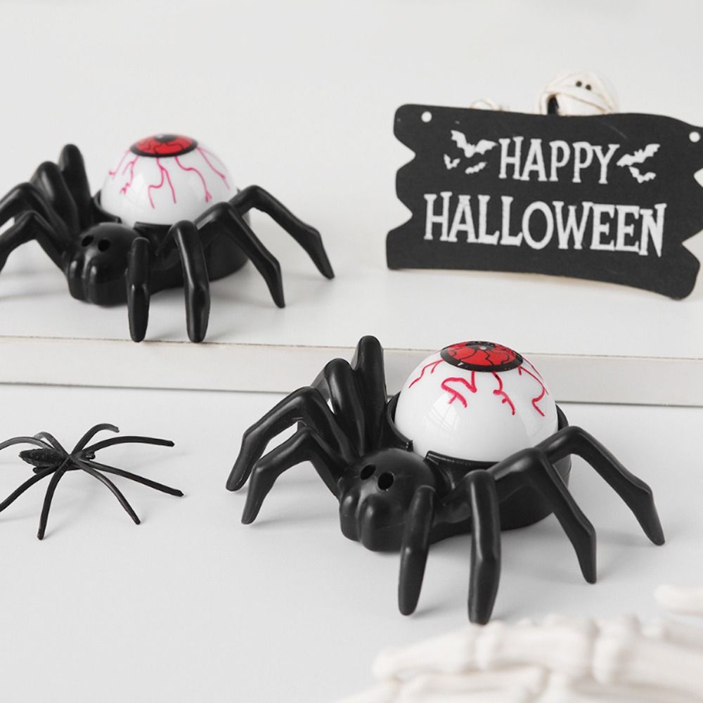 Neue Spinne Rücken Burst Auge Halloween Dekoration Horror Requisiten LED Elektronische Spinne Lampe ABS Nachtlicht Partyzubehör
