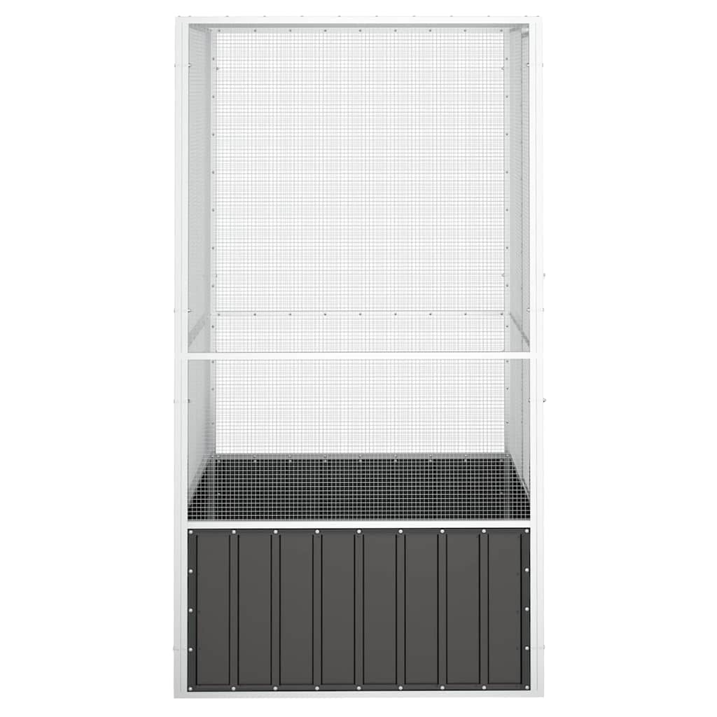 Vidaxl Aviary, Anthracite, 111X107X211.5 Cm, Galvanized Steel