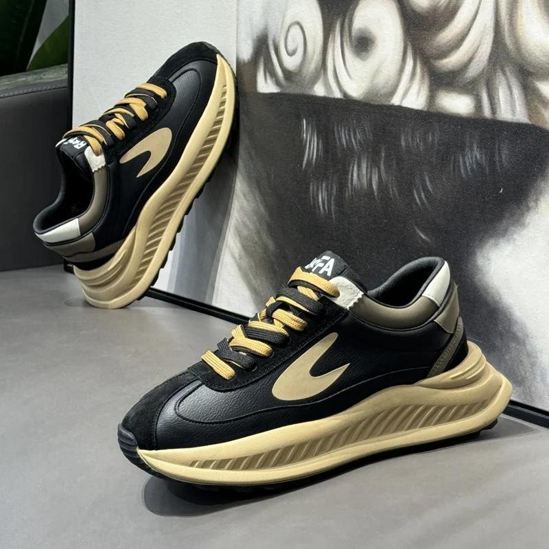 Spring Fashion Brand Mens Chunky Sneakers 2024 Design Luxury Trainers Men Platform Shoes Outdoor Streetwear Casual Sneakers Men