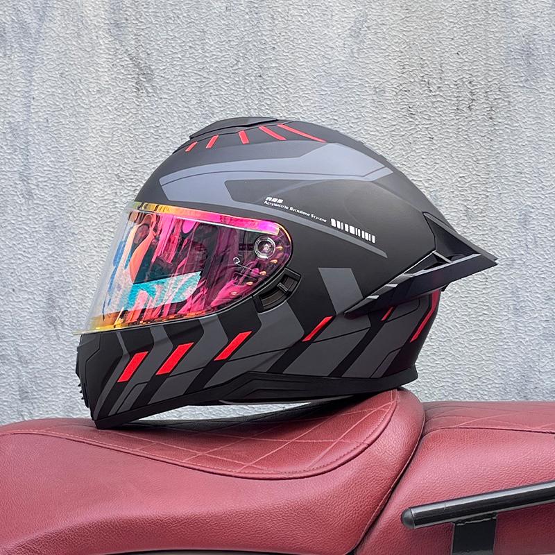 Street Motorcycle Helmet for Men & Women DOT Certified Full Face Motorbike Helmet for Cruisers Sports Street Bike