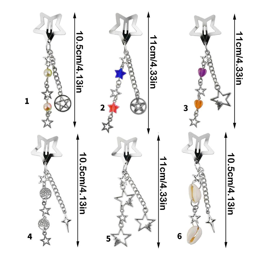 Fashionable Sturdy Alloy Star Chain Hairpin Hair Decoration For Adding Elegant To Casual Wear and Special Occasions