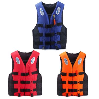 Gilet de sauvetage de natation pour adulte extérieur Flottabilité réglable Combinaison de survie Polyester Gilet de sauvetage pour enfants avec sifflet