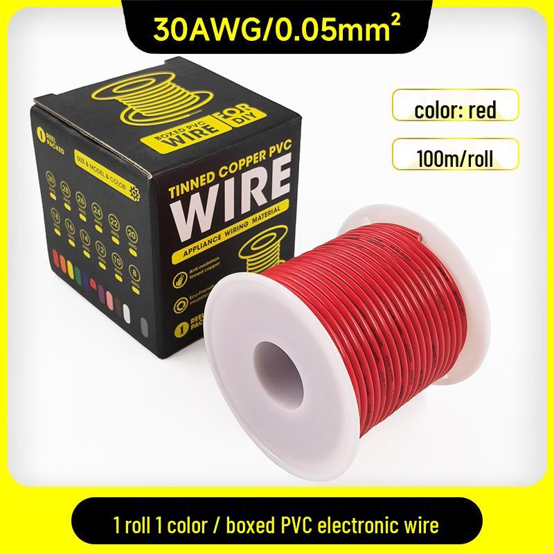 1007 PVC Electronic Wire 16AWG-30AWG Tinned Copper, Flying Lead Aviation Wire