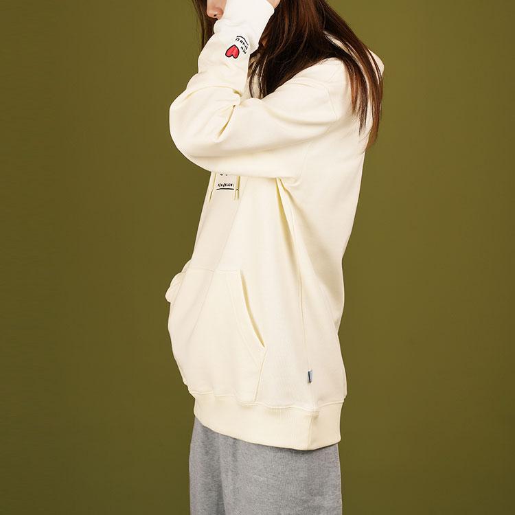 New Balance Sweatshirts Unisex White Hooded Moderate Regular NCA47013-IV
