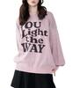 WEGO Graphic Knit Pullover Oversized Loose Size Pattern 2 Top, Silhouette, Fit, Casual, Gift, Present, Autumn/Winter Clothing, Women's, F,