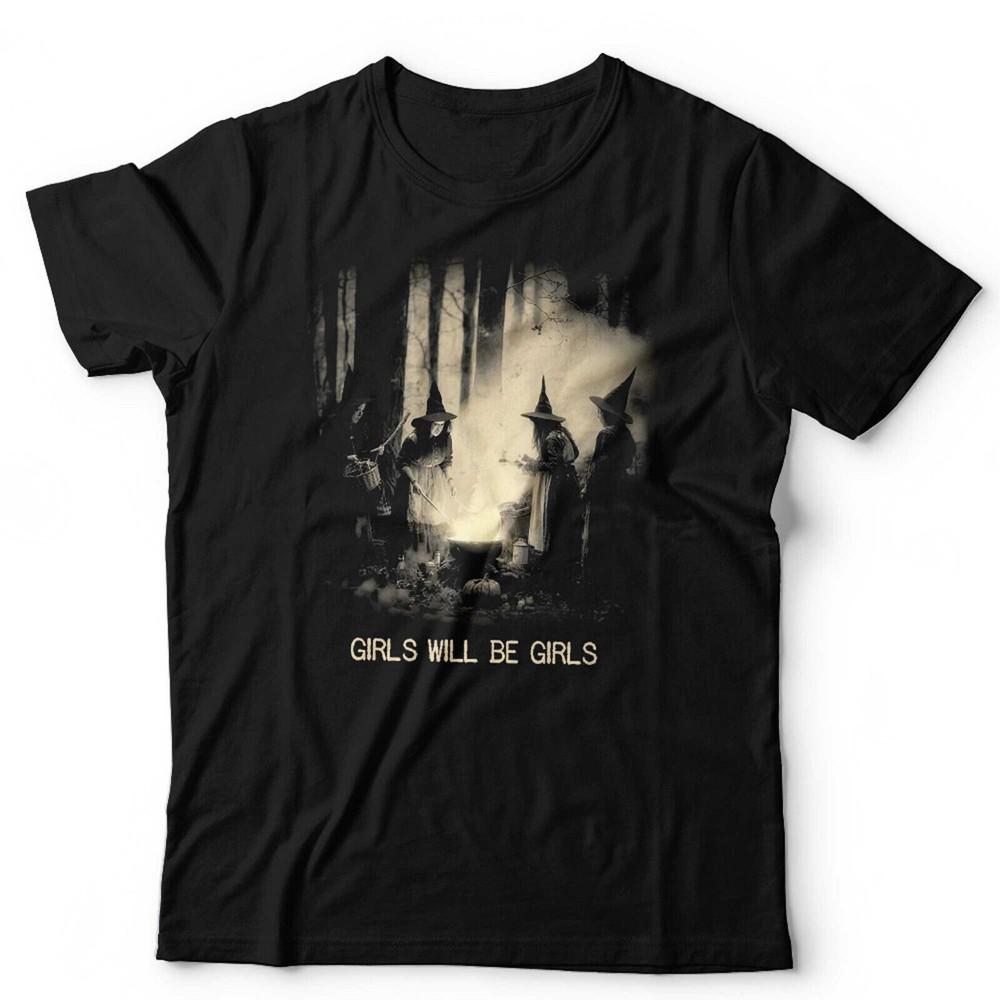

Girls Will Be Girls Tshirt Unisex and Kids Halloween Horror Cottagecore Witches 2XL