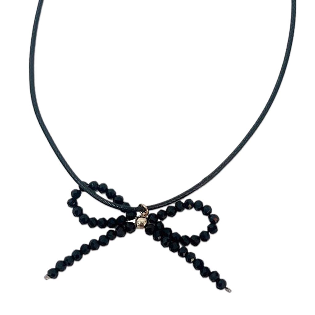 Elegant Bowknot Necklace Unique Perals Bowknot Pendant Clavicular Chains Accessories Perfect for Parties and Weddings