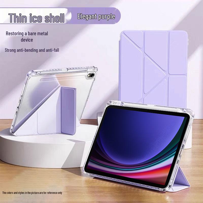 Samsung Galaxy Tab S9 Protective Case: 3+Y Fold, Transparent Acrylic, Full Coverage