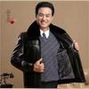 Men's Warm Leather Jacket for Middle-aged & Elderly 