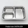 Yuezeyou 304 Stainless Steel Divided Lunch Plate for Students