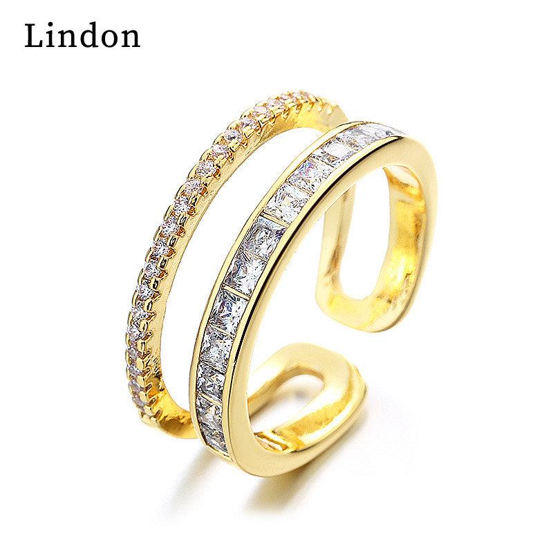 

Линдон Классический медный сплав Циркон Кольцо Дамы Ювелирные изделия Свадьба Обещание Вечеринка Подарок