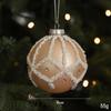 3Pcs Champagne Gold Christmas Balls Elegant Glass Ornaments for Tree Decoration Christmas Baubles Luxury Home Party Winter New