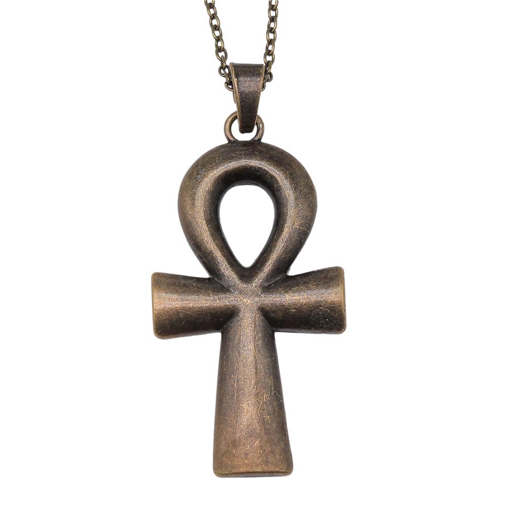 Ornate Cross Pendant Necklace Gothic Religious Christian Statement Jewelry 45cm or 70cm Long Chain