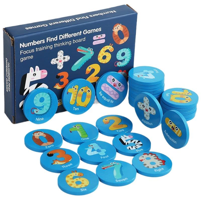 Dinosaur Matching Game Children's Puzzle Dinosaur Cognitive Concentration Memory Training Wooden Educational Toys for Children