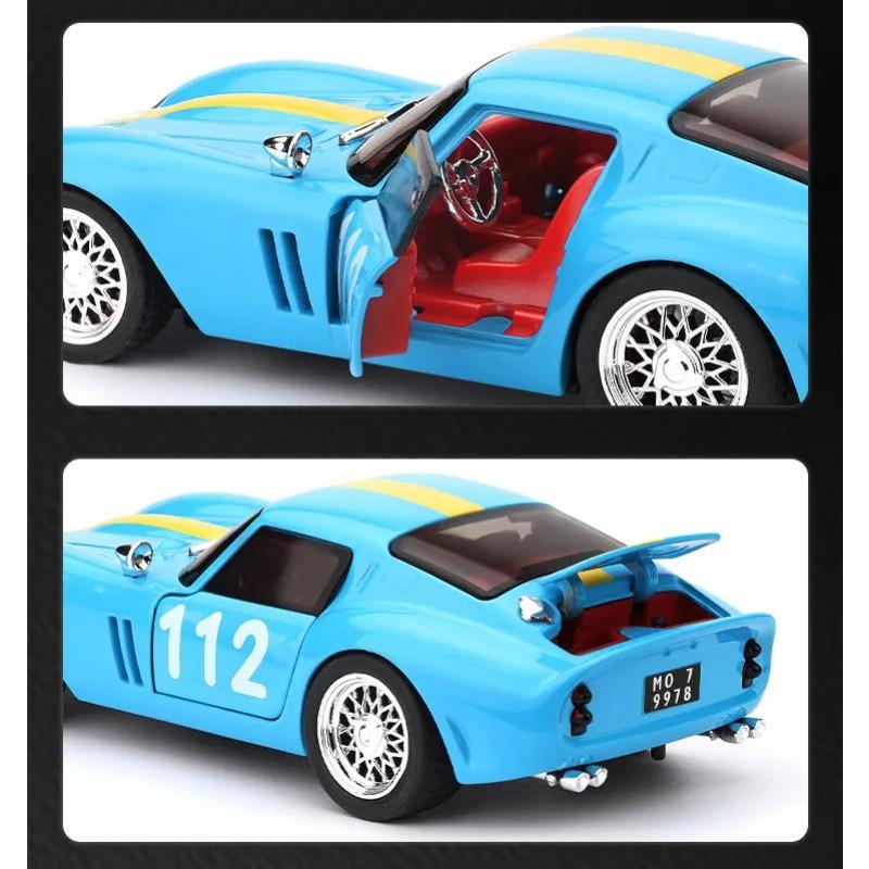 Simulated 1/32 Ferrari Track Version 250-GTO Car Model, Alloy Die-cast, Sound and Light, Children's Toy Car, Birthday Gift
