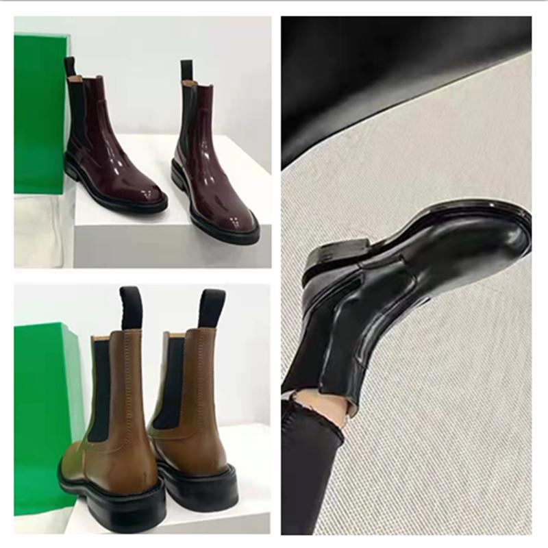 Fashion NEW Women Ankle Boots Fashion Eelgant Side Shoes Vintage Square Heels Autumn Winter Ladies Chelsea Booties