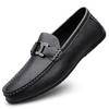 New Men's Business Shoes Italian Style Penny Loafers For Men Handmade Leather Moccasins Driving Shoes Non-Slip Slip On Flats