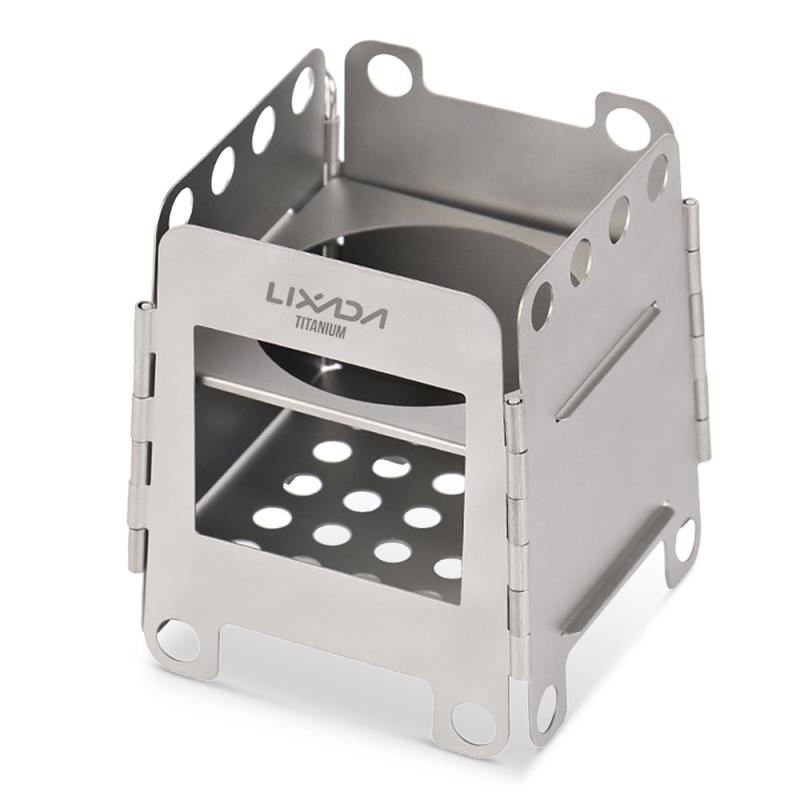 

Lixada Titanium Wood Stove Lightweight Folding Pocket Stove Portable Mini Alcohol Stove Outdoor Camping Cooking Picnic Cookware