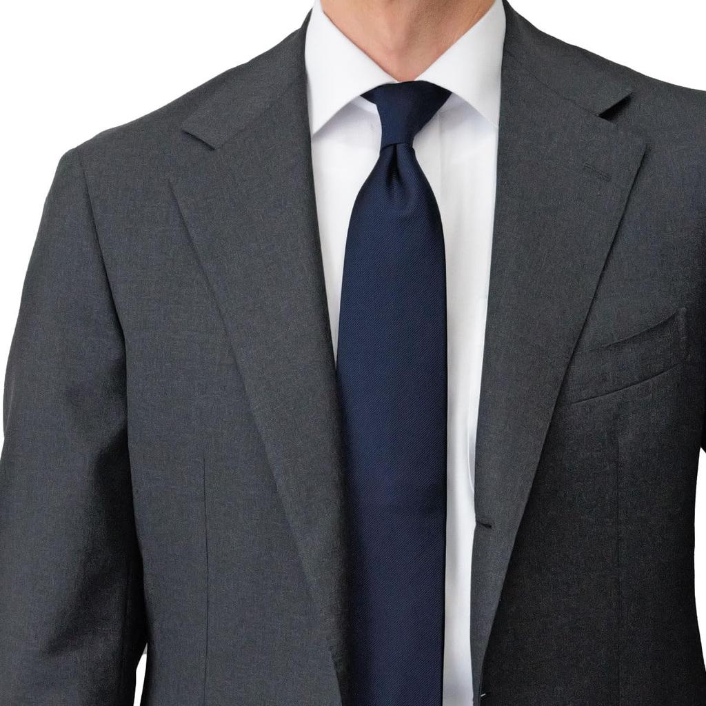 [Milano Alpha] 100% Silk Tie, Plain, Stylish, Navy Blue, d-silk-1