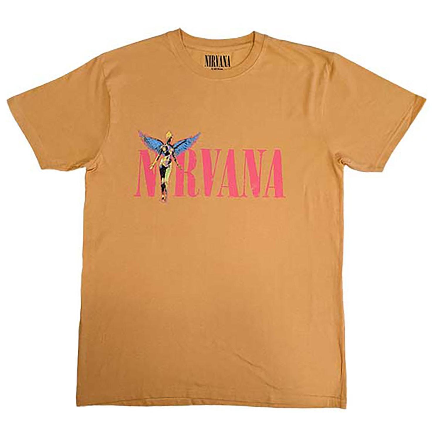 Men s Nirvana In Utero Angel T-shirt Large Orange 3XL