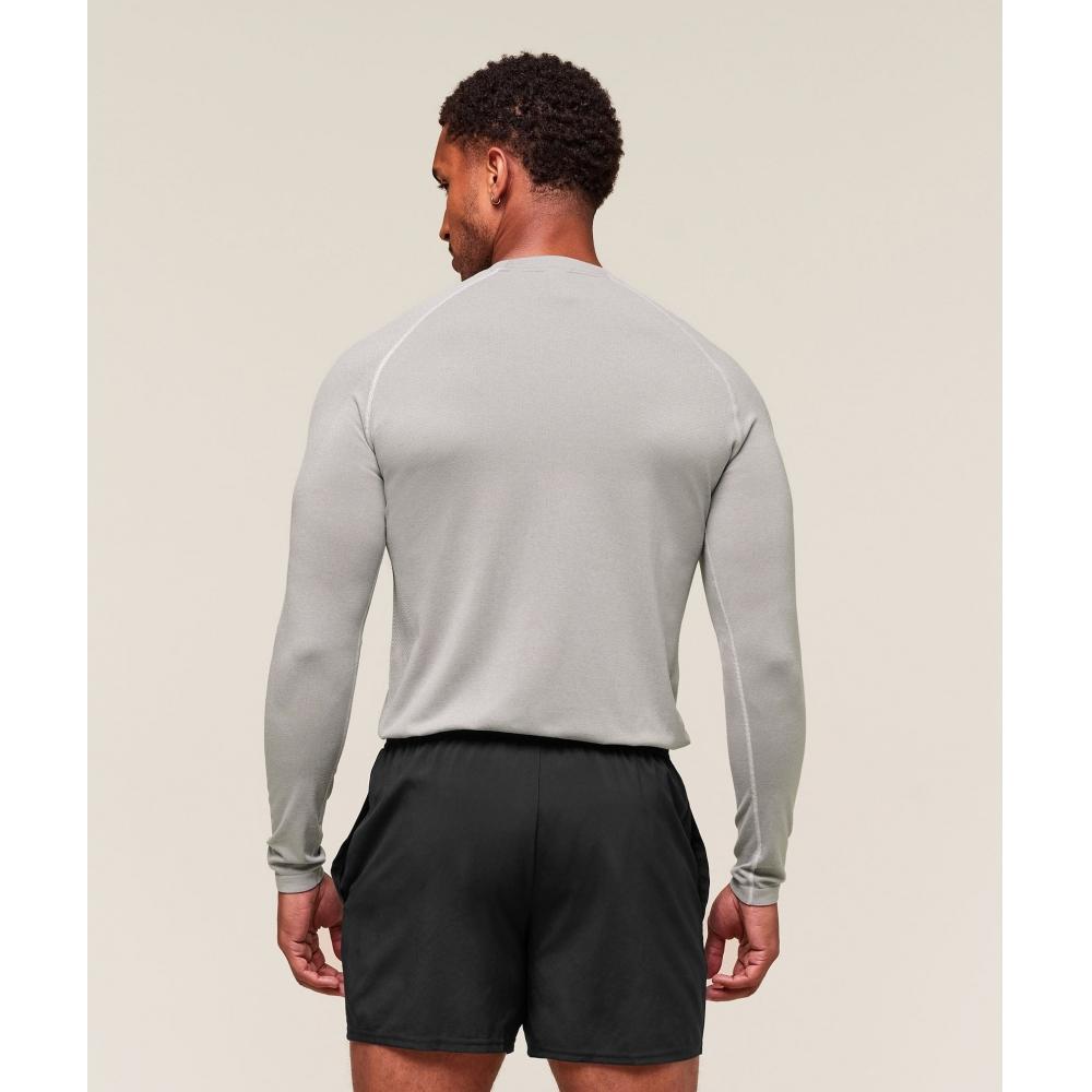 Gymshark ViTal Seamless Long Sleeve T shirT lighT Grey Smokey Grey A2b5k Gb8v