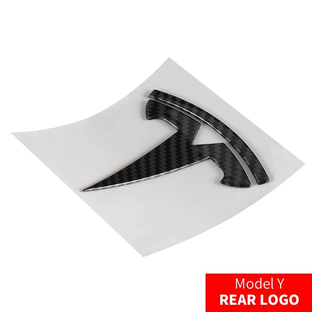 Car Sticker Tesla 1pcs ABS for Tesla Model 3 Mode Y Car Front Hood Logo Cover Emblem Sticker Styling Auto Body Rear Trunk Badge