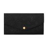 Sarah Geldbörse Schwarz Monogramm Geprägt Empreinte Rindsleder Damen Geldbörsen M82257