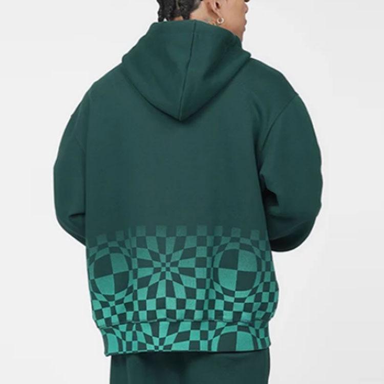 Li-Ning Badfive Sports Basketball Series Sichuan Print Loose Hoodie Pullover Unisex Hoodie Dark-Green AWDRH63-3