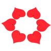 100 Stück Holzscheiben Handgefertigt Rot Herzförmiger Anhänger Basteln DIY Hochzeitsdekoration
