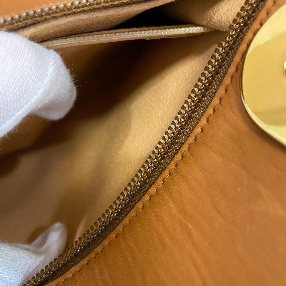 GHERARDINI Leder Handtasche Braunes Leder Gebraucht