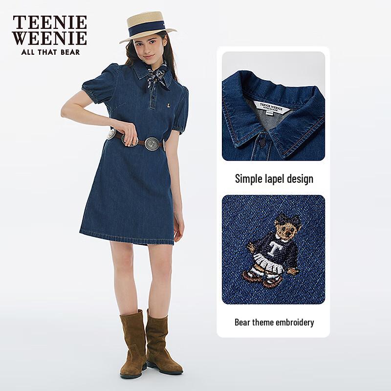 

Teenie Weenie Women s Embroidered Denim Dress S