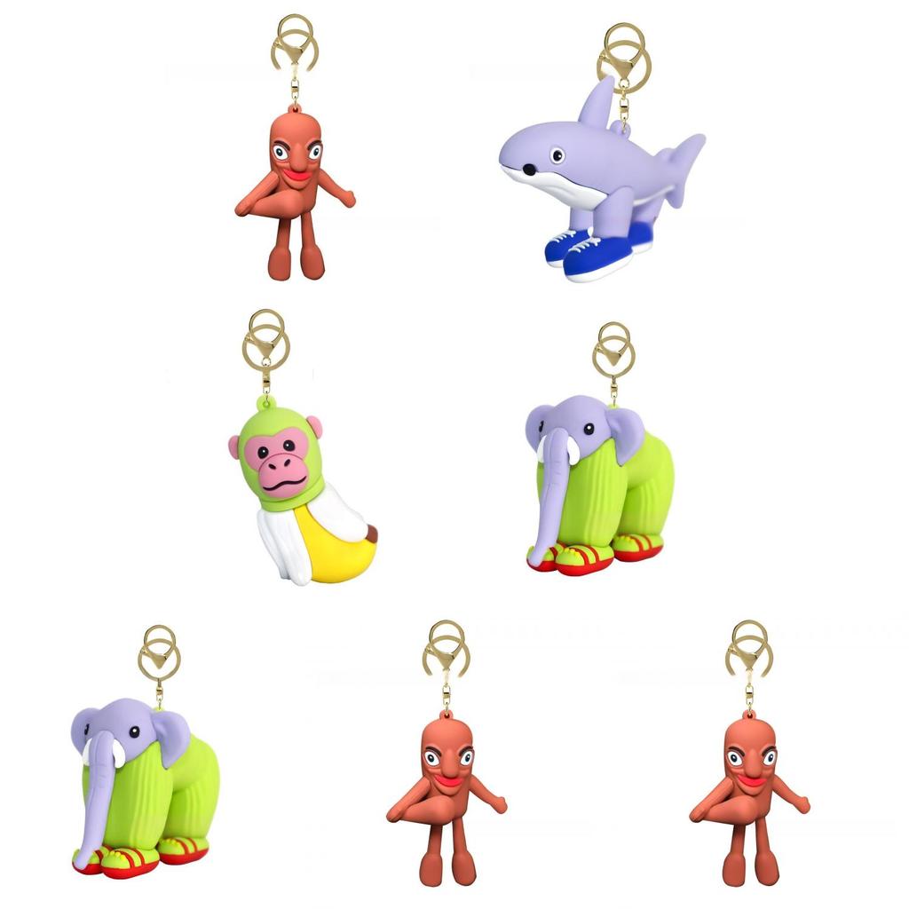 Foreign Italian Brainrot Al Keychain With Shark Cartoon Design For Gift Giving And Party Decor