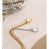 Eetit Simple Stainless Steel Natural Stone Oval Pendant Necklace Popular Fashion Collar Jewelry Hypoallergenic