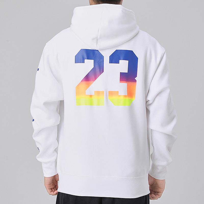 Jordan Logo Polarowa Kurtka z Kapturem Męska Odzież Wierzchnia Biała CU9123-100