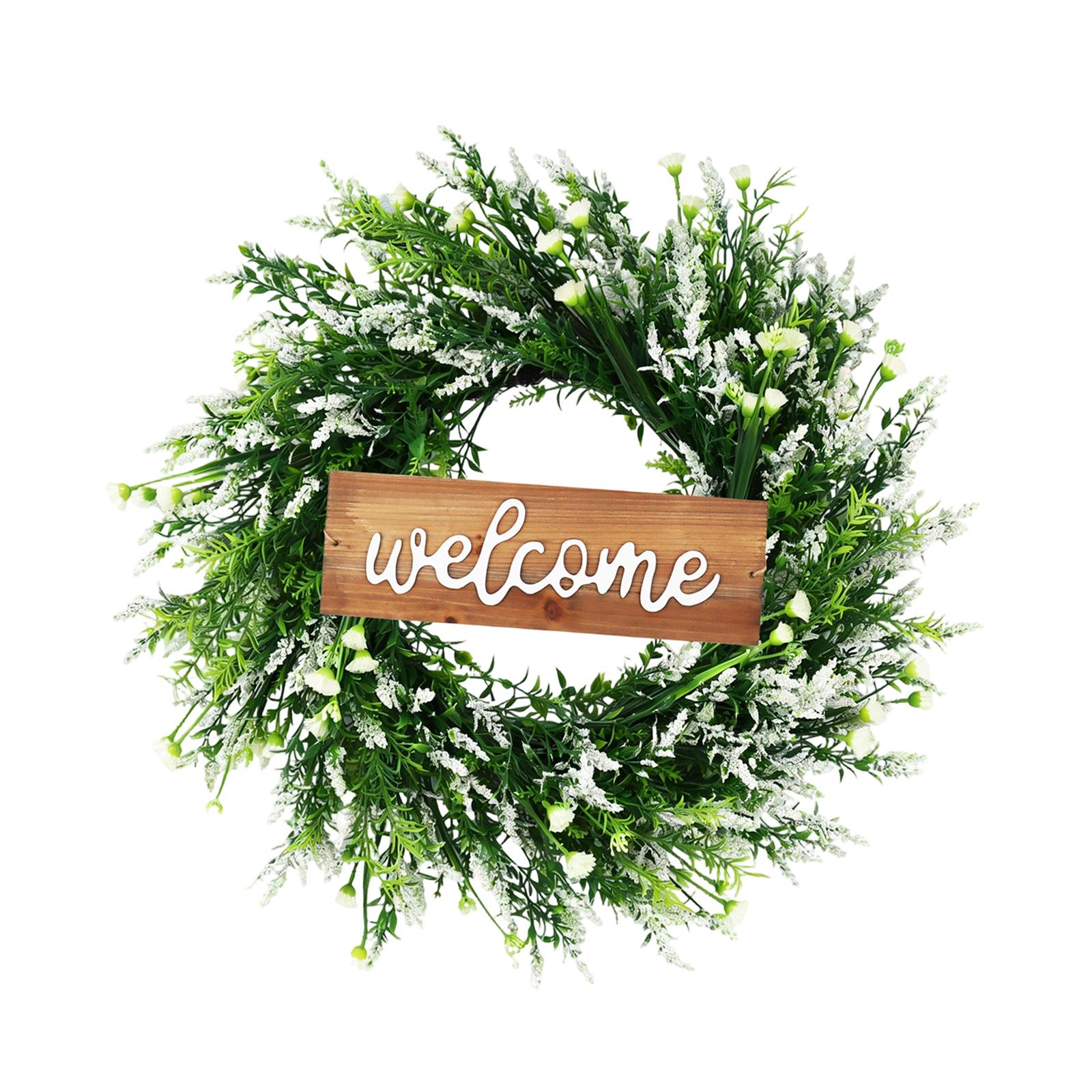 

Summer Sign Lavender Wreath Door for Party Supplies Holidays Farmhouse белый