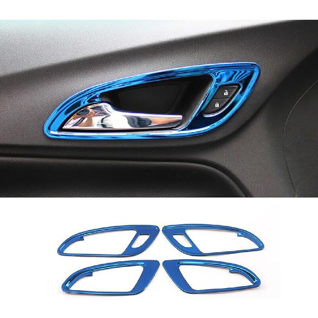 TEGENT für Chevrolet Equinox 2018-2022 Innen Türgriff Schale Rahmen Abdeckung Zierleiste Innenraum Dekoration Zubehör(Schwarzes Titan) Edelstahl 4 Stück