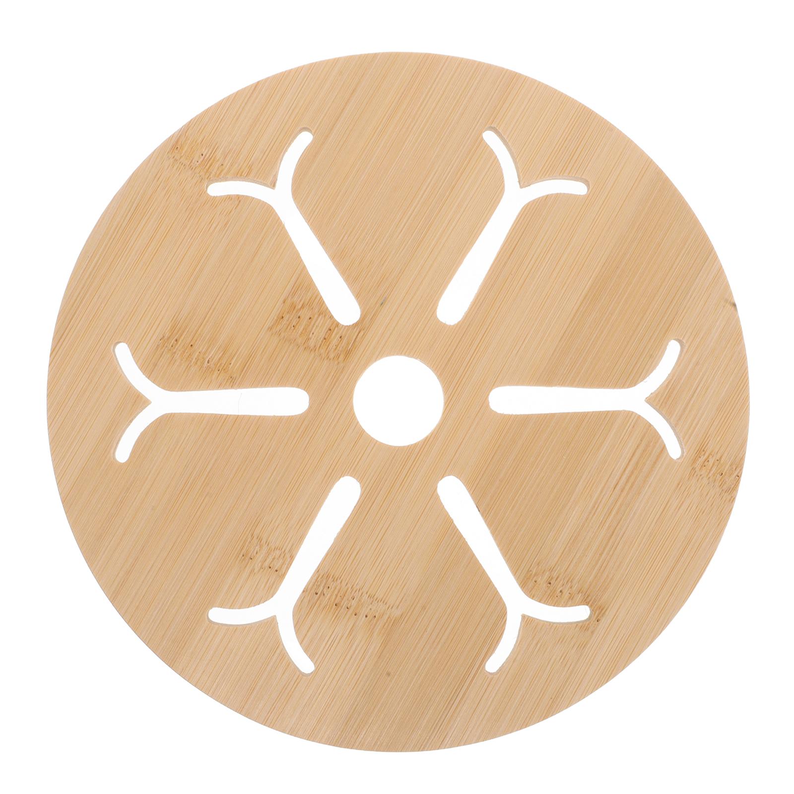 

Противоожоговая подставка Бамбуковая подставка для чашки Круглая тарелка Настольный коврик Термостойкая Изоляционная Настольные аксессуары Многофункциональные коврики для мисок other