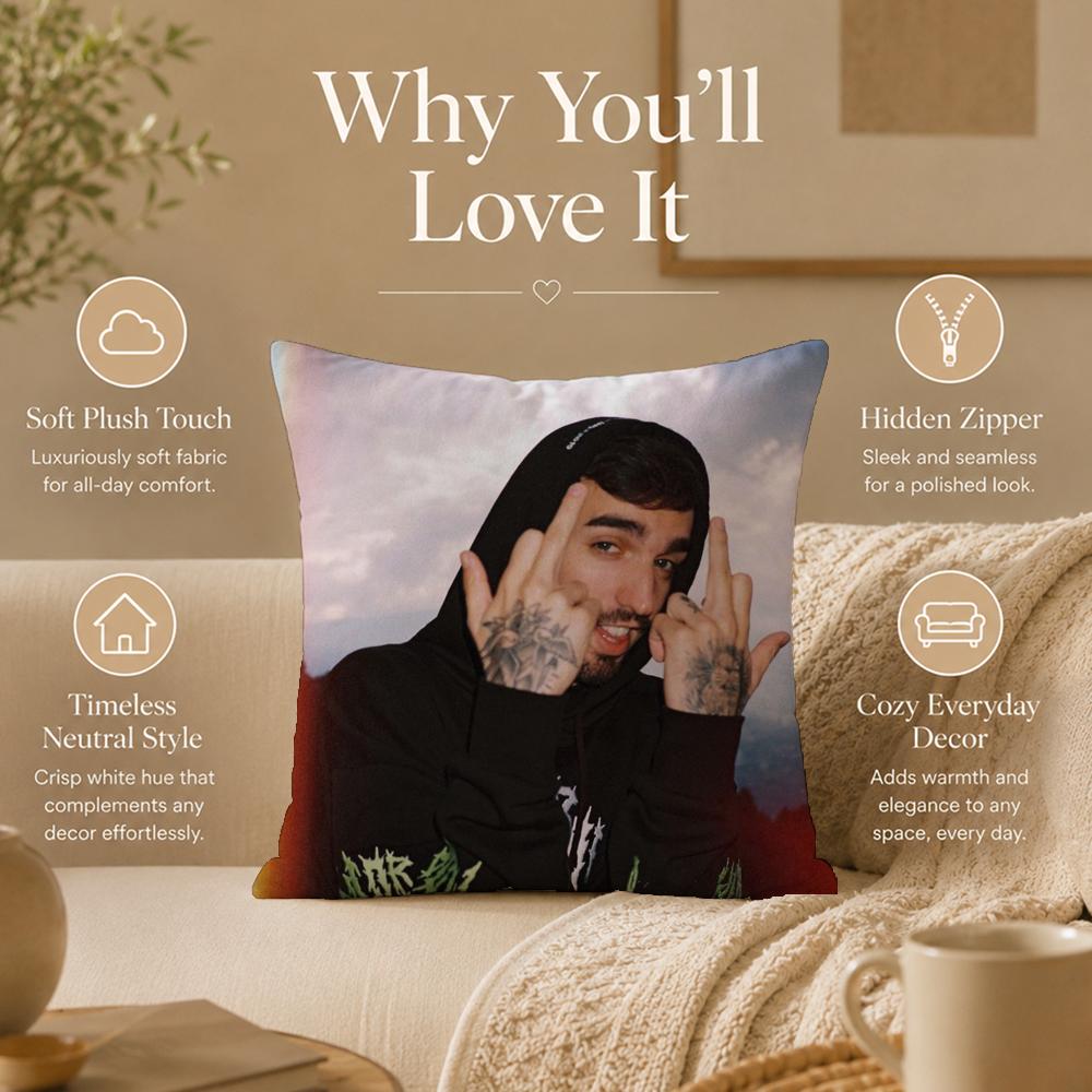 Singer D-Daniel AveryS Cushion Cover Double-Sided Printed Pillow Cover Hypoallergenic Dust-Mite Proof