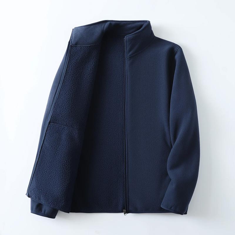 Coat for Women Fleece Thickened Plush Autumn Winter Double Layer Windbreaker Oversize Casual Zipper Jacket