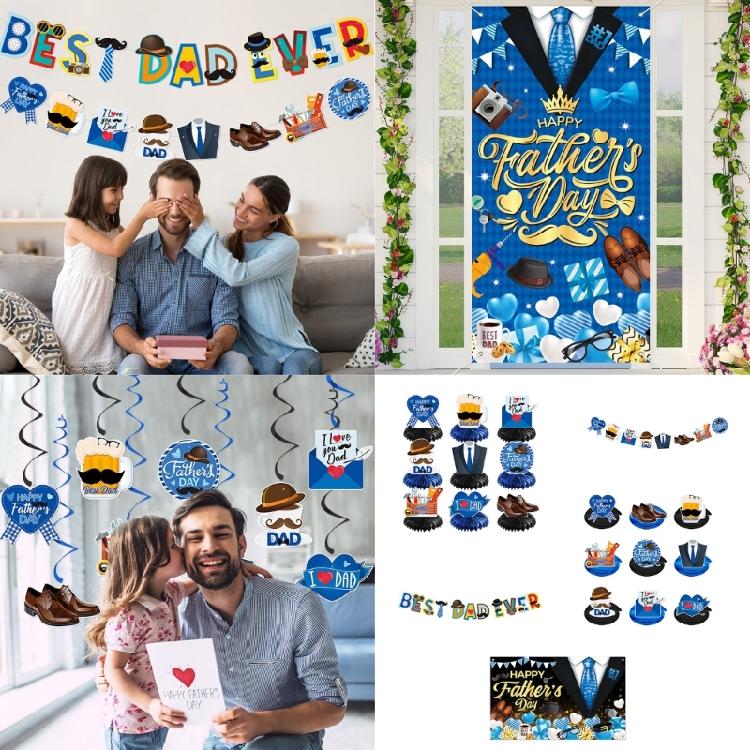 Customizable Father's Day Celebration Decoration With Bright Color Large Backdrop Banners Accessories