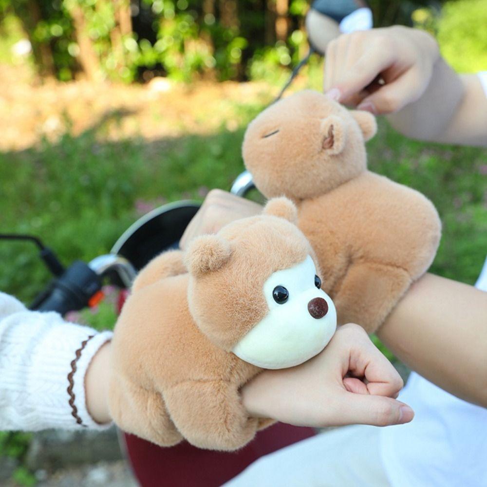 Panda Plush Doll Slap Bracelet Capybara Monkey Plush Wrist Band Slap Bracelet Series  Home Decor