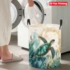 Collapsible Laundry Basket Large Round Waterproof Fabric Hamper Dirty Clothes Storage Bin Toy Organizer with Handles