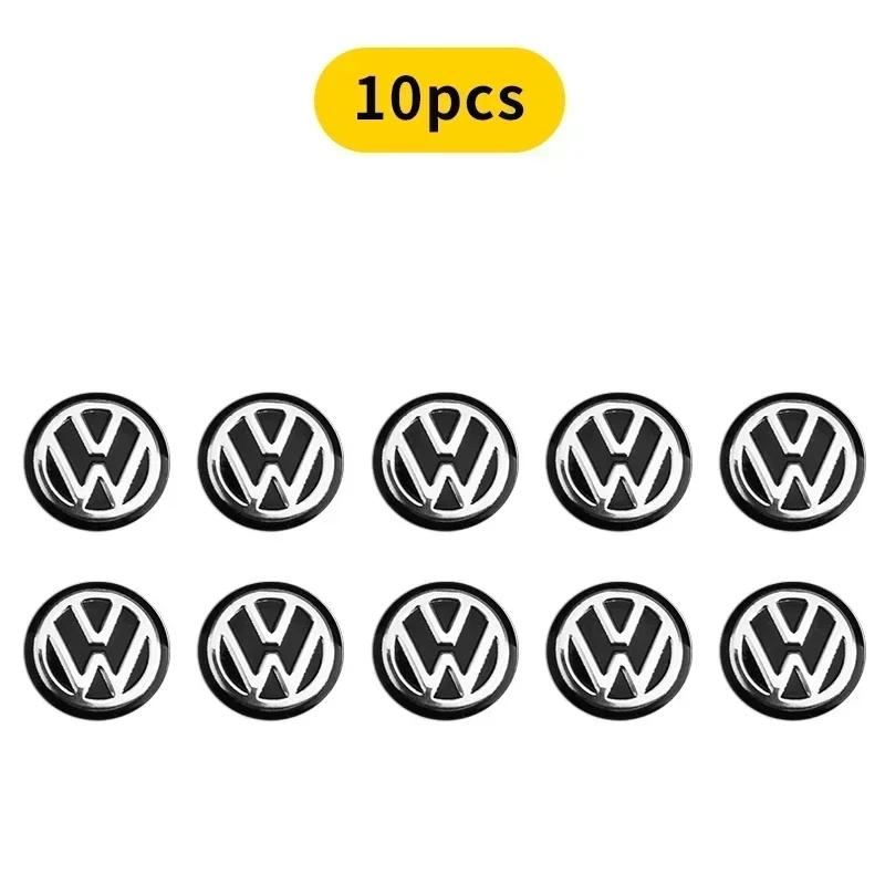 VW 2/5/10Pc 14mm Car Key Emblem Stickers Auto Control Key Logo Decals For Volkswagen VW GTI Golf Passat B6 Jetta Touran CADDY Rline EN1