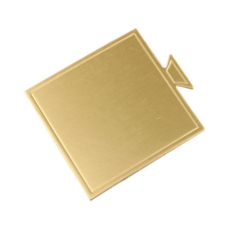 Gold Square Reusable Cake Base: Round Tray for Birthday & Dessert Mousse Cakes
