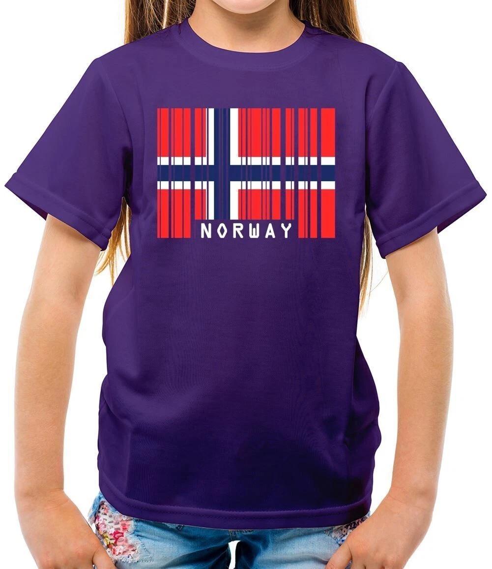 Norway Barcode Flag - Kids T-Shirt - Norwegian Flags Country Born Love 160