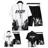 Summer Tracksuit Fashion O-Neck Quick Drying T-shirt Shorts Set Men Loose T-shirt Shorts Jogger Outfit Sportswear Suit Streetwear