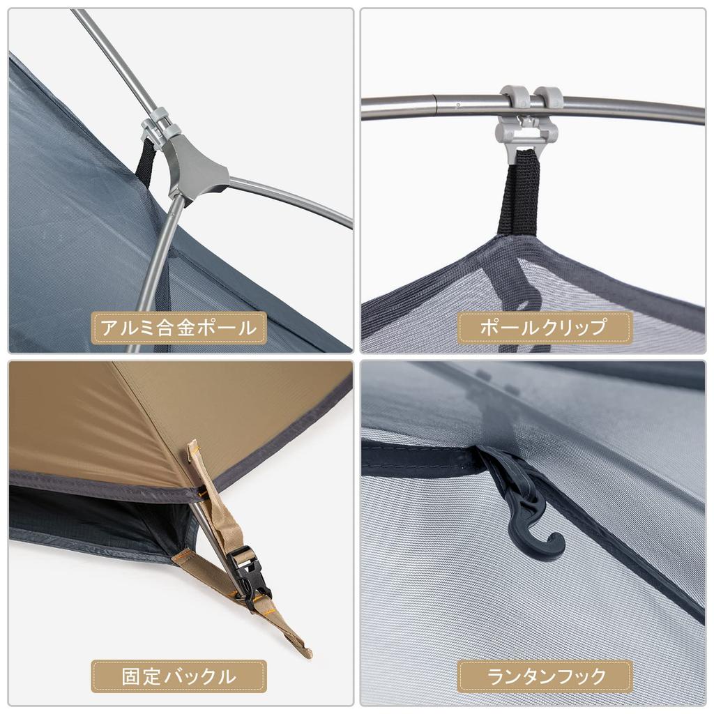 Naturehike Official Shop Cort 1 persoană Cort Solo Ușor Compact Cu Cameră în față Camping Presiunea apei în picioare 3000mm Strat dublu Munte