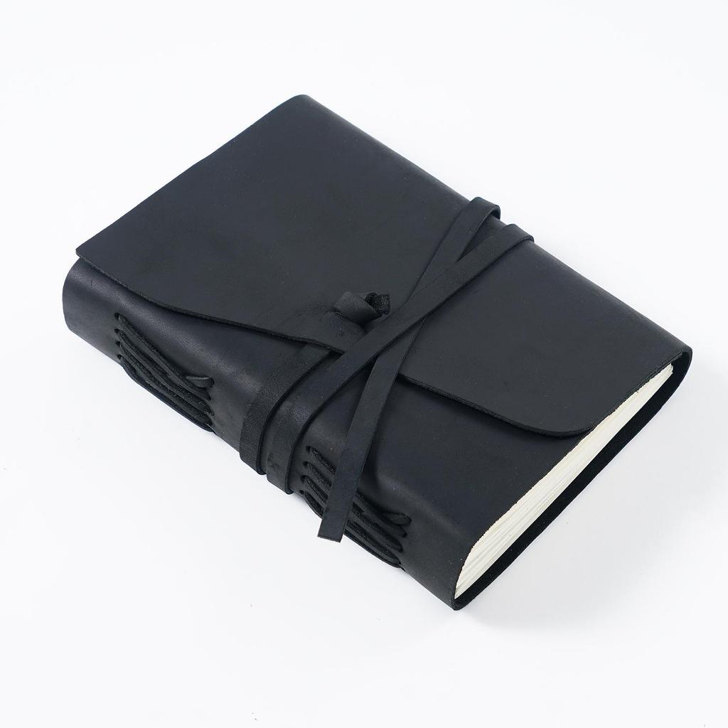 Vintage Crazy Horse Leather Journal: Retro Style Cowhide Loose-Leaf Notebook and Planner.